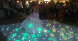 white starlit led dancefloor hire