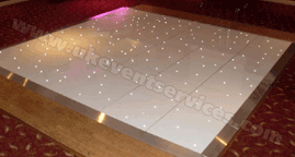 white starlit led dancefloor hire