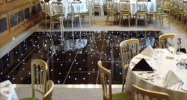 black starlit led dancefloor hire