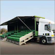 outdoor covered tiered seating truck 170 seats outdoor grandstand seating lorry quick setup out door tiered seating system