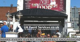 Dome stage for T4 on the beach party at weston super mare